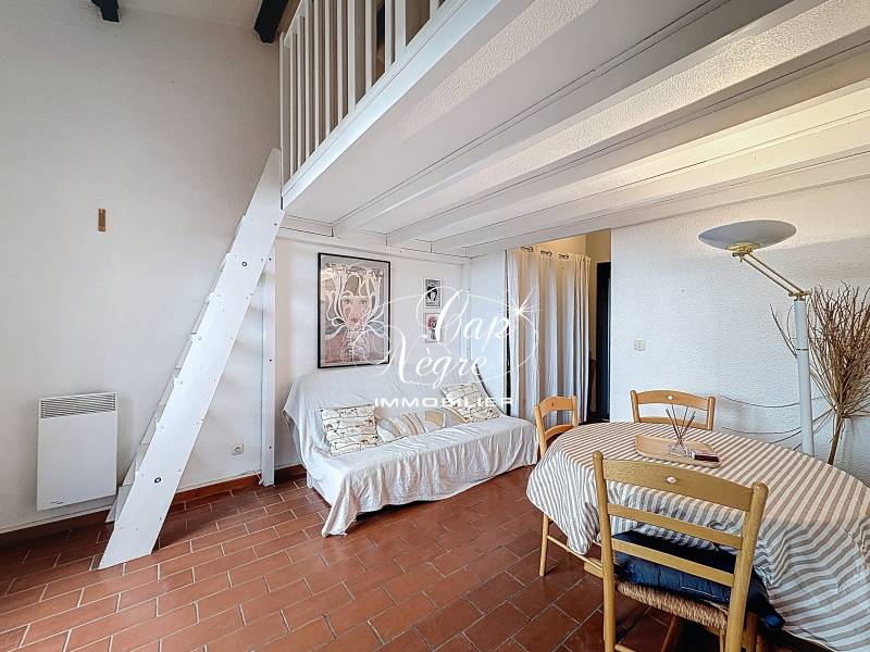Appartement T2 mezzanine à vendre terrasse vue mer proche de la plage de Pramousquier au Lavandou Var