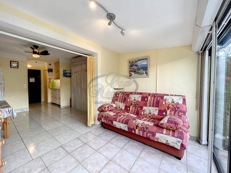 le lavandou pramousquier studio entretenu avec cave/buanderie et terrasse parking privé accès piscine et proche plage