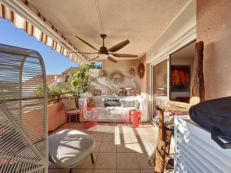 Terrasse sud avec vue mer