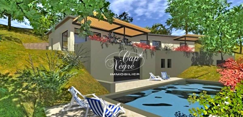 TERRAIN CONSTRUCTIBLE VUE DÉGAGÉE À VENDRE À LA MÔLE - GOLFE DE SAINT TROPEZ